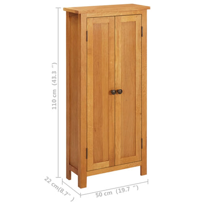 Armadietto 50x22x110 cm in Legno Massello di Rovere | homemem39