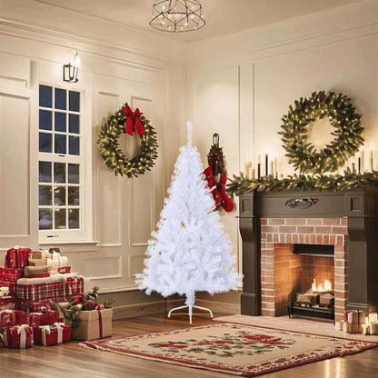 Albero di Natale Artificiale Metà con Supporto Bianco 150cm PVC | homemem39