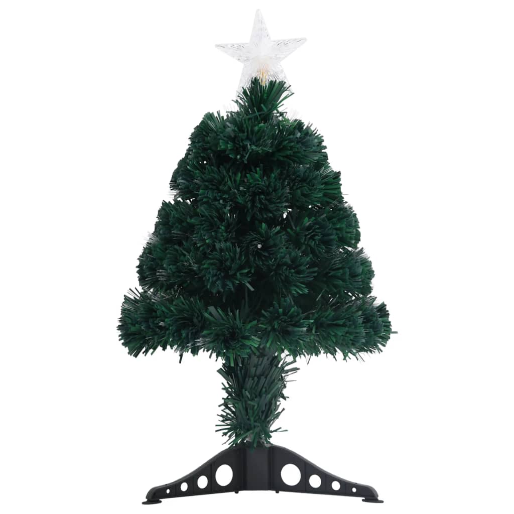 Albero di Natale Preilluminato con Supporto e LED 64 cm Fibra Ottica