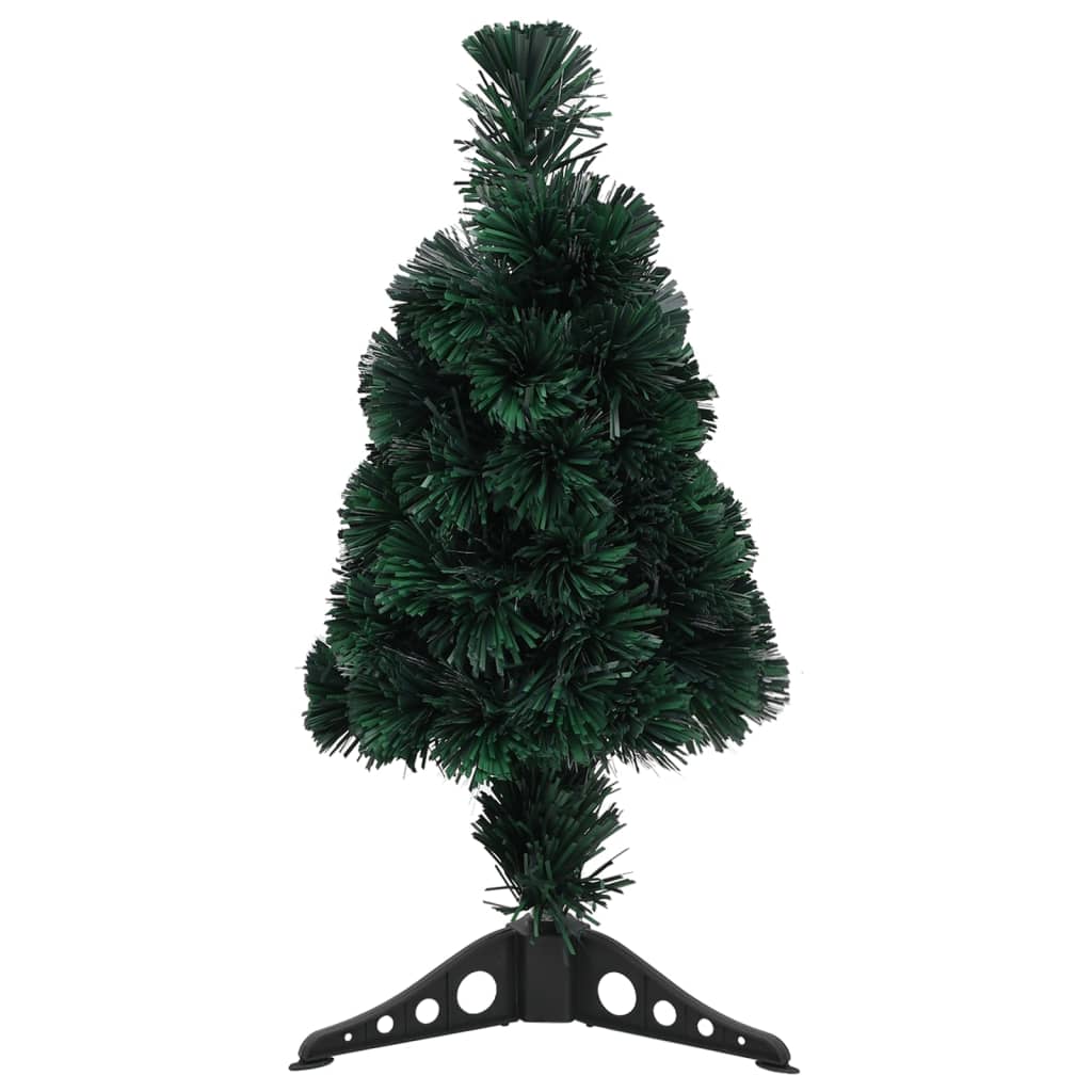 Albero Natale Artificiale Sottile Supporto e LED 64 cm Fibra Ottica