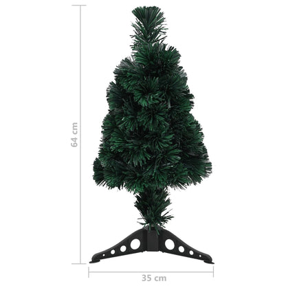 Albero Natale Artificiale Sottile Supporto e LED 64 cm Fibra Ottica