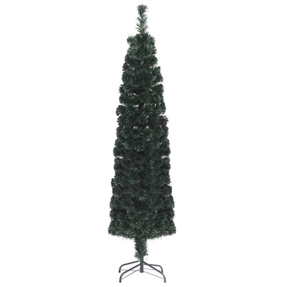 Albero Natale Artificiale Sottile Supporto 150 cm Fibra Ottica