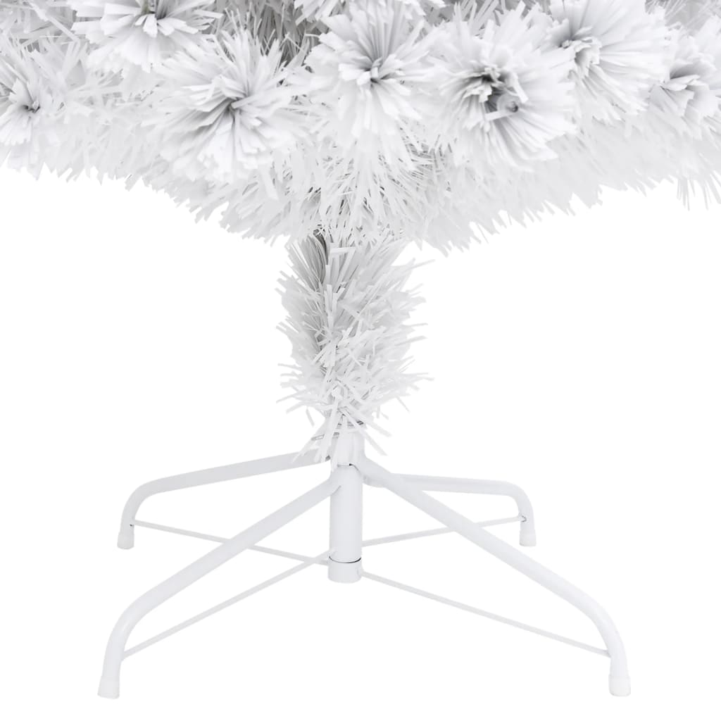 Albero Natale Preilluminato Bianco 120 cm in Fibra Ottica