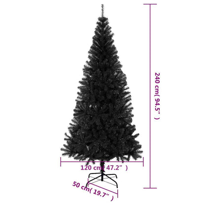 Albero di Natale Artificiale con Base Nero 240 cm PVC | homemem39
