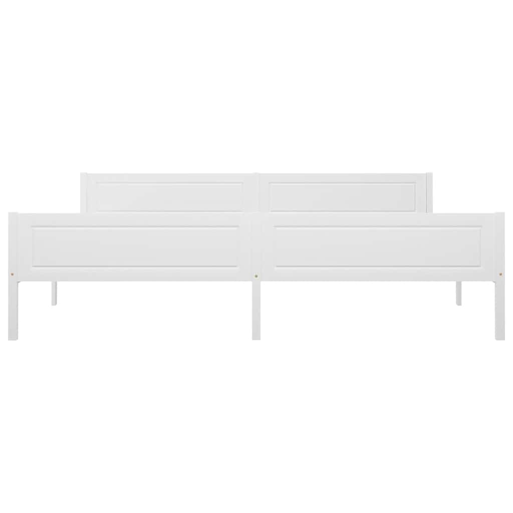 Giroletto Bianco in Legno Massello di Pino 200x200 cm | homemem39