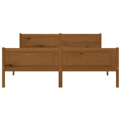 Giroletto in Legno Massello di Pino Marrone Ambrato 140x200 cm | homemem39