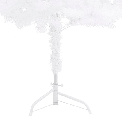 Albero di Natale Artificiale ad Angolo Bianco 240 cm PVC