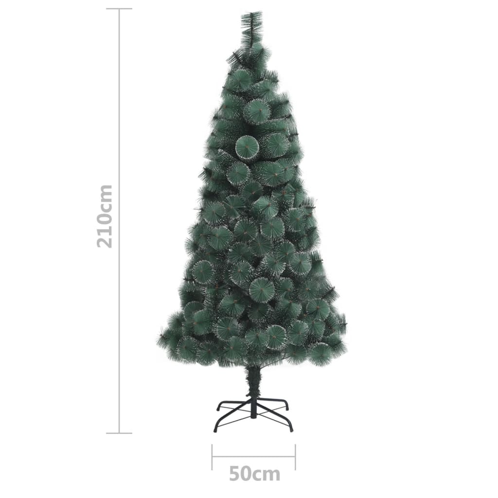 Albero di Natale Artificiale con Supporto Verde 210 cm PET