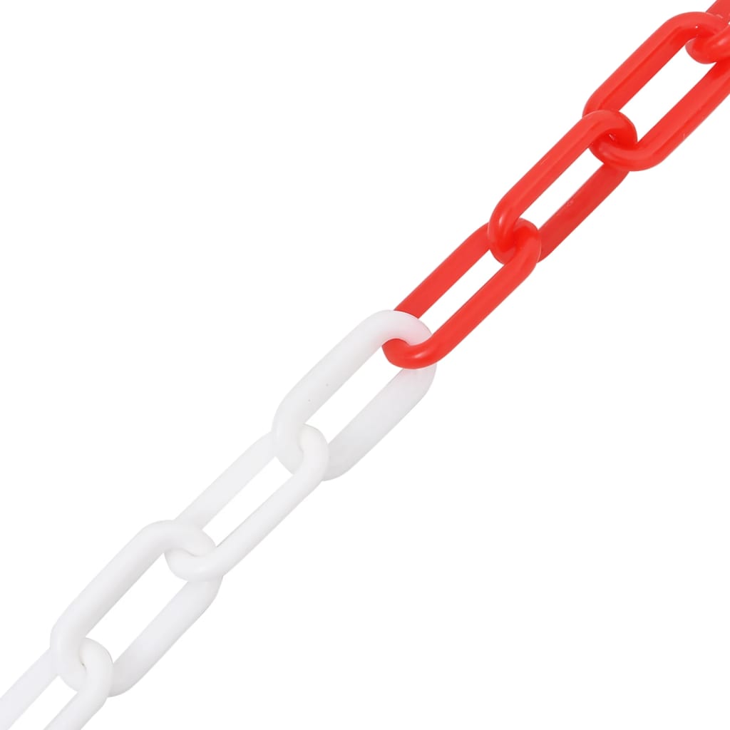 Catena Segnaletica Rossa e Bianca 30 m Ø4 mm in Plastica - homemem39