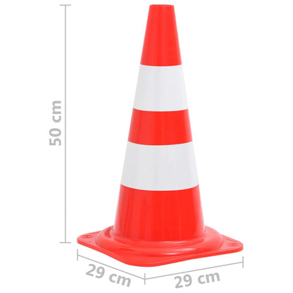 Coni Segnaletici Stradali Riflettenti 20 pz Rosso Bianco 50 cm | homemem39