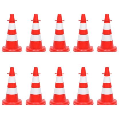 Set Segnaletica Coni Stradali e Catena da 10 m Rosso Bianco | homemem39