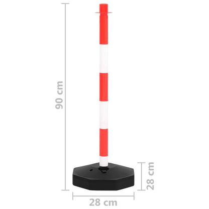 Set di Pali Stradali con Catena in Plastica di 10 m | homemem39