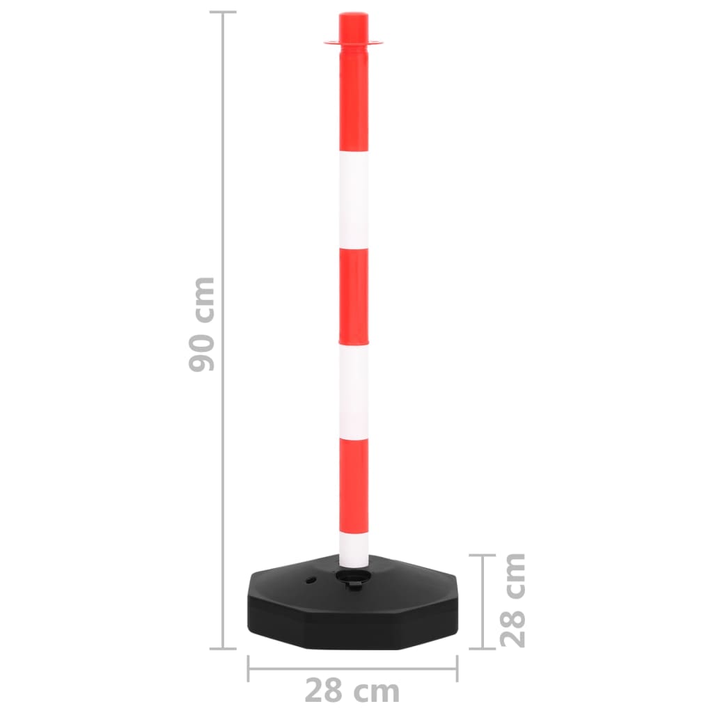 Set di Pali Stradali con Catena in Plastica di 10 m | homemem39
