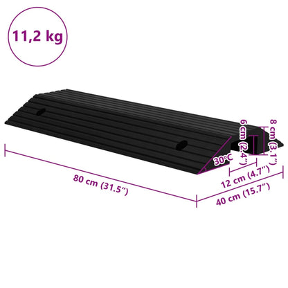 Rampe per Soglia a Ponte 2 pz 80x40x8 cm in Gomma | homemem39