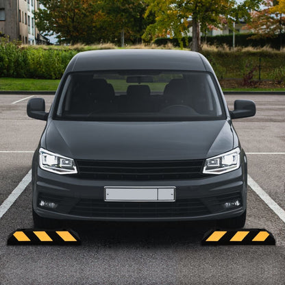 Delimitatori di Parcheggio Riflettenti 2 pz 56x15x10cm in Gomma | homemem39