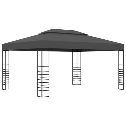 Gazebo con Stringa di Luci LED 3x4 m Antracite - homemem39