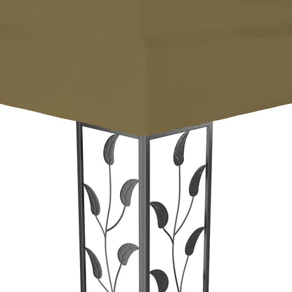 Gazebo con Tetto Doppio e Luci LED 3x4 m Grigio Talpa - homemem39