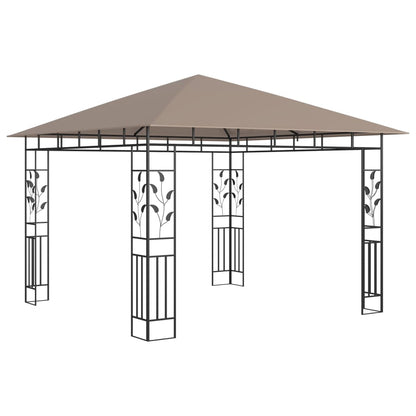 Gazebo con Zanzariera Luci LED 3x3x2,73 m Grigio Talpa | homemem39