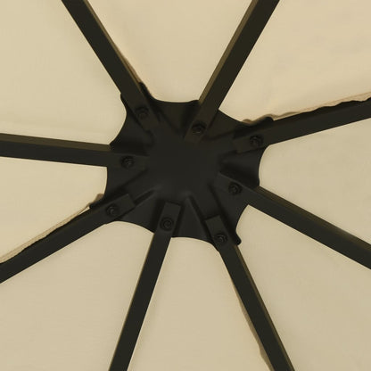 Gazebo con Stringa di Luci LED 3x3 m Crema - homemem39