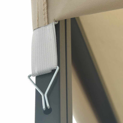 Gazebo con Stringa di Luci LED 3x3 m Crema - homemem39