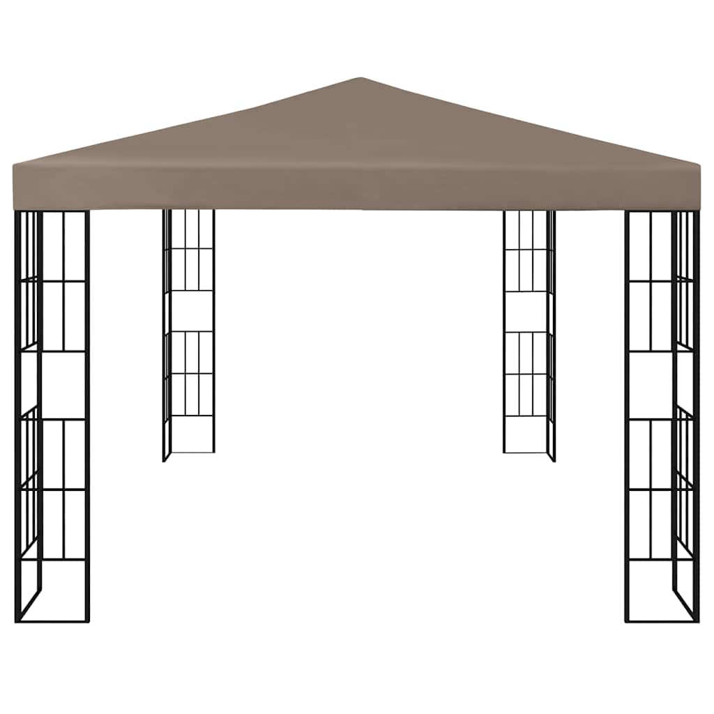 Gazebo con Luci a Stringa LED 4x3 m Grigio Talpa | homemem39