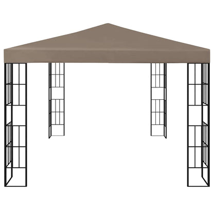 Gazebo con Luci a Stringa LED 4x3 m Grigio Talpa | homemem39