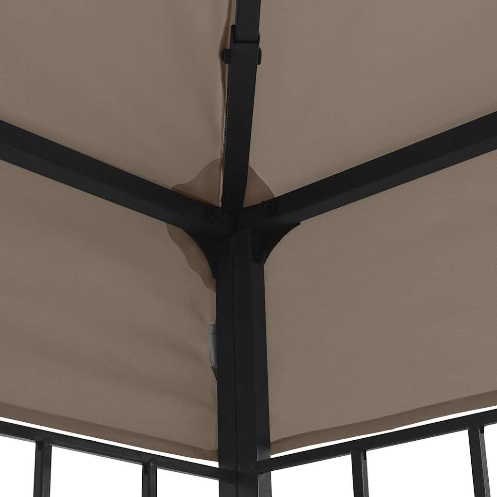Gazebo con Luci a Stringa LED 4x3 m Grigio Talpa | homemem39