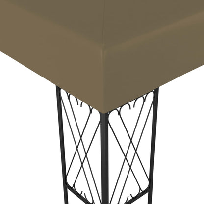 Gazebo con Luci a Stringa LED 3x3 m in Tessuto Grigio Talpa | homemem39