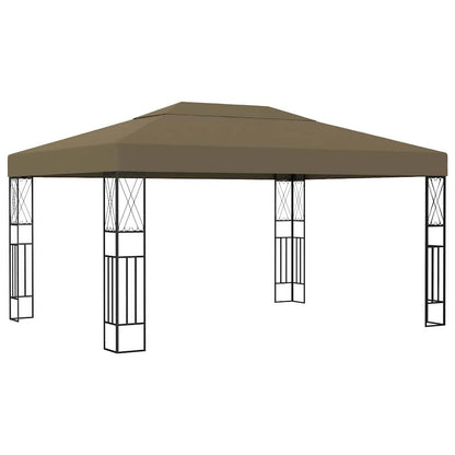 Gazebo con Luci a Stringa LED Grigio Talpa