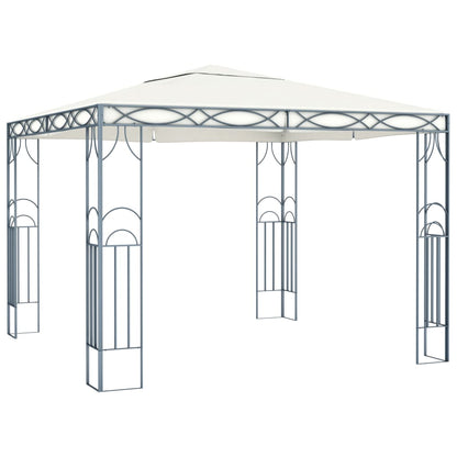 Gazebo con Stringa di Luci LED 300x300 cm Crema | homemem39