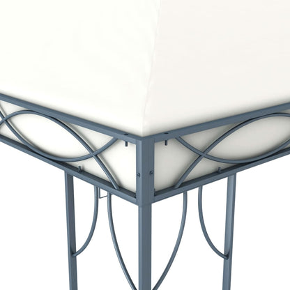 Gazebo con Stringa di Luci LED 300x300 cm Crema | homemem39
