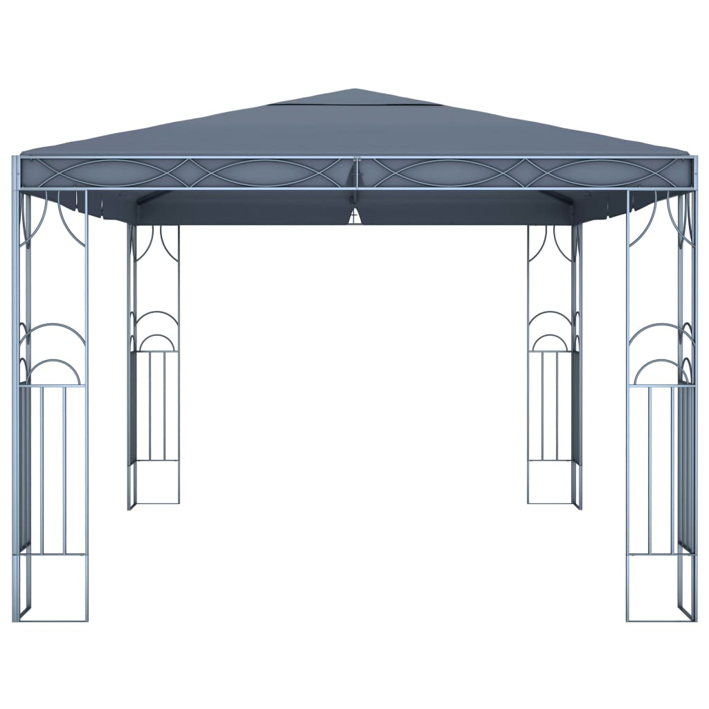 Gazebo con Stringa di Luci LED 400x300 cm Antracite - homemem39