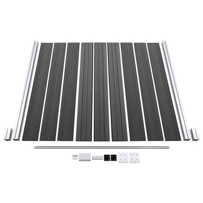 Set Pannelli di Recinzione in WPC 353x186 cm Nero | homemem39