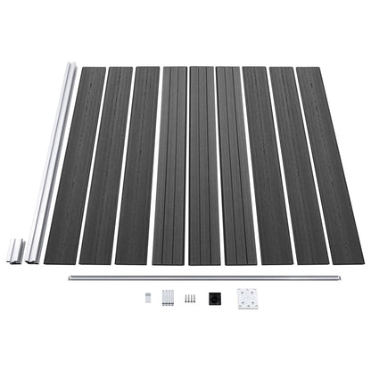 Set Pannelli di Recinzione in WPC 526x186 cm Nero | homemem39