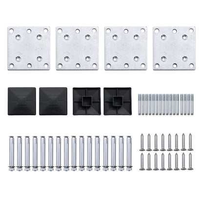 Set Pannelli di Recinzione in WPC 526x186 cm Nero | homemem39