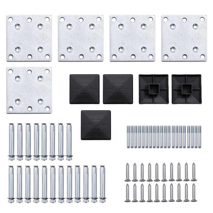 Set Pannelli di Recinzione in WPC 699x186 cm Nero | homemem39