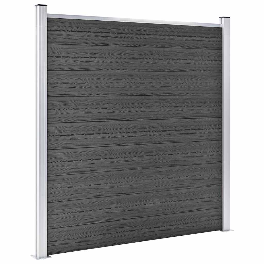Set Pannelli di Recinzione in WPC 872x186 cm Nero | homemem39