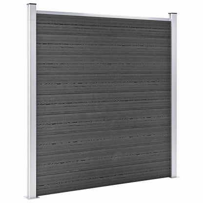 Set Pannelli di Recinzione in WPC 872x186 cm Nero | homemem39