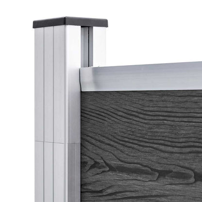 Set Pannelli di Recinzione in WPC 872x186 cm Nero | homemem39