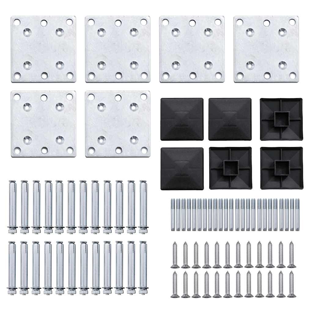 Set Pannelli di Recinzione in WPC 872x186 cm Nero | homemem39