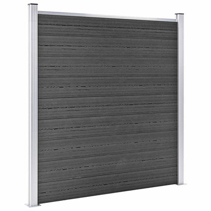 Set Pannelli di Recinzione in WPC 1045x186 cm Nero | homemem39