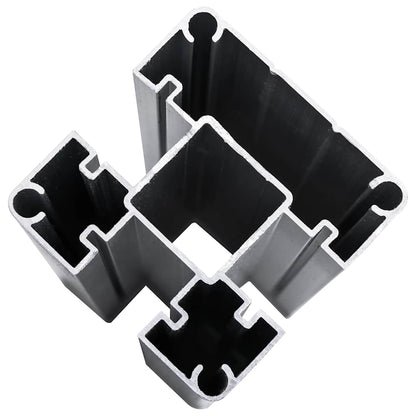 Set Pannelli di Recinzione in WPC 1045x186 cm Nero | homemem39