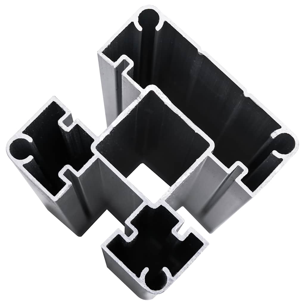 Set Pannelli di Recinzione in WPC 1218x186 cm Nero | homemem39