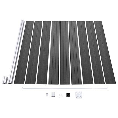 Set Pannelli di Recinzione in WPC 1391x186 cm Nero | homemem39
