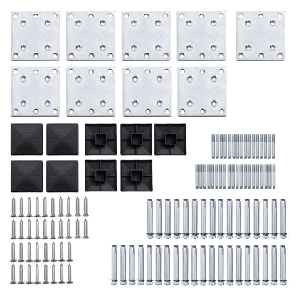 Set Pannelli di Recinzione in WPC 1391x186 cm Nero | homemem39