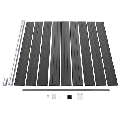 Set Pannelli di Recinzione in WPC 1564x186 cm Nero | homemem39