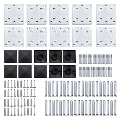 Set Pannelli di Recinzione in WPC 1564x186 cm Nero | homemem39