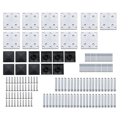 Set Pannelli di Recinzione in WPC 1737x186 cm Nero | homemem39