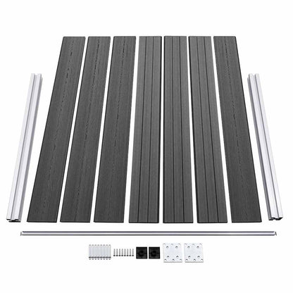 Set Pannelli di Recinzione in WPC 699x146 cm Nero | homemem39