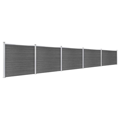 Set Pannelli di Recinzione in WPC 872x146 cm Nero | homemem39